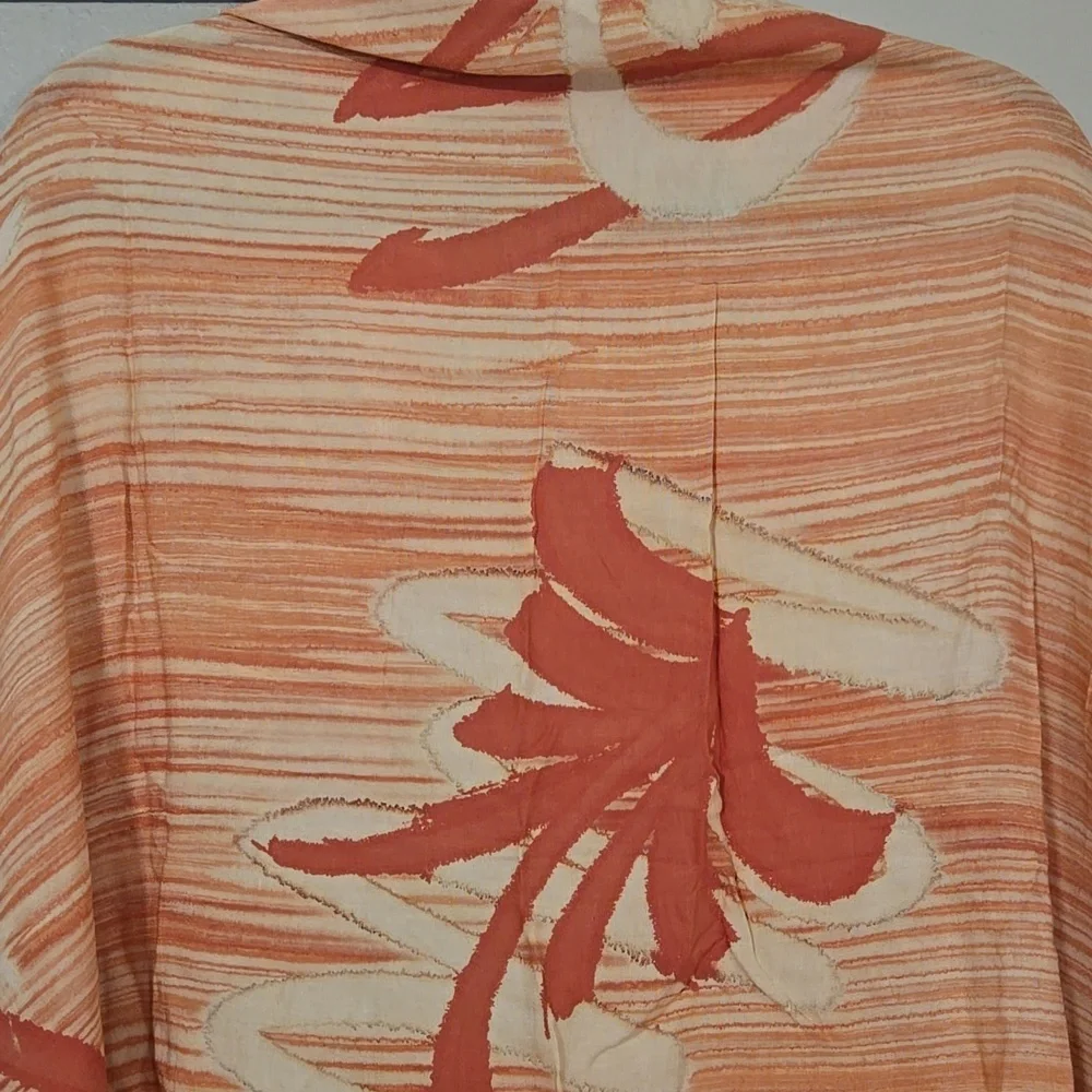 Pareos Del Caribe Orange and Tan Patterned   Multiwear Beach Wrap New
